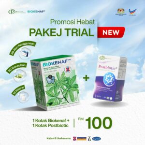 PAKEJ TRIAL (1 KOTAK BIOKENAF + 1 KOTAK POSTBIOTIC )